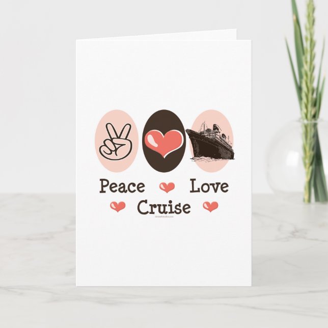 Carte de voeux Peace Love Cruise (Devant)