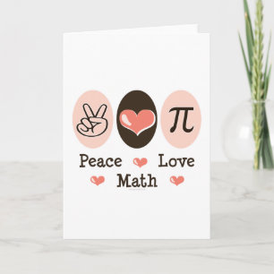 Carte de voeux Peace Love Math