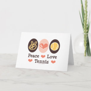 Carte de voeux Peace Love Tennis