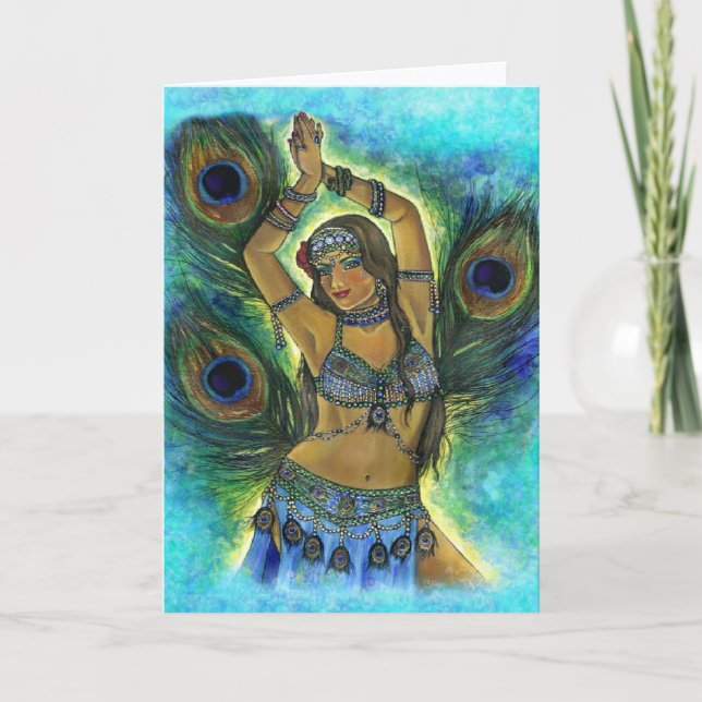 Carte de voeux Peacock Dancer (Devant)