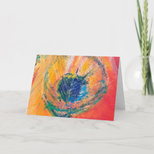 Carte de voeux Peacock Feather