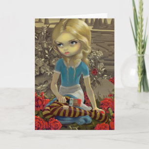 Carte de voeux "Peindre le rouge Rose"