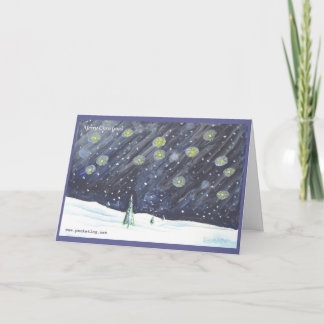Carte de voeux peinte à la main de Noël 03