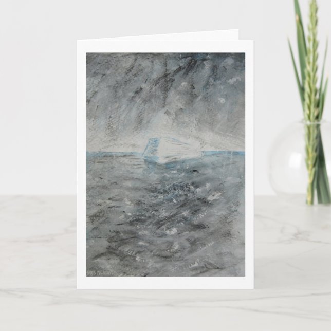 Carte de voeux - Peinture "Iceberg" (Devant)
