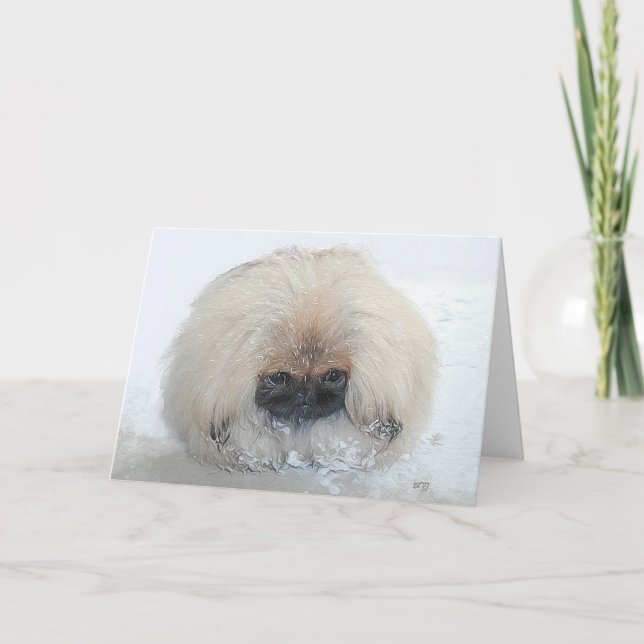 Carte de voeux Pekingese (Devant)