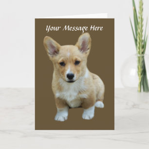 Carte de voeux Pembroke Welsh Corgi mignonne