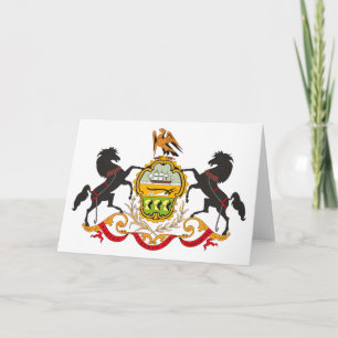 Carte de voeux Pennsylvania Coat of Arms