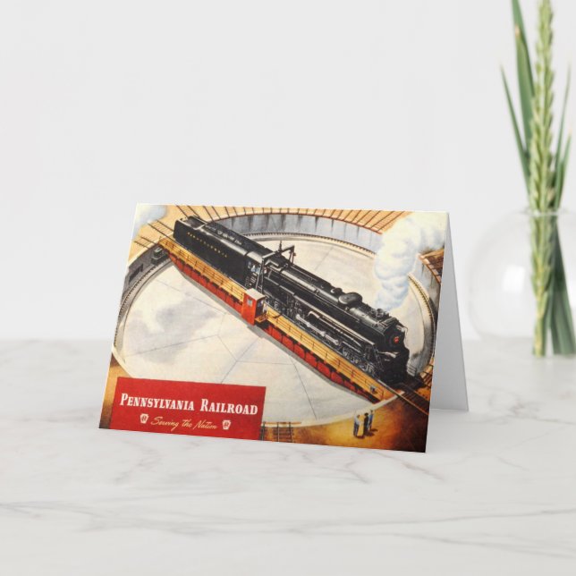 Carte de voeux Pennsylvania Railroad Steam Turbine (Devant)