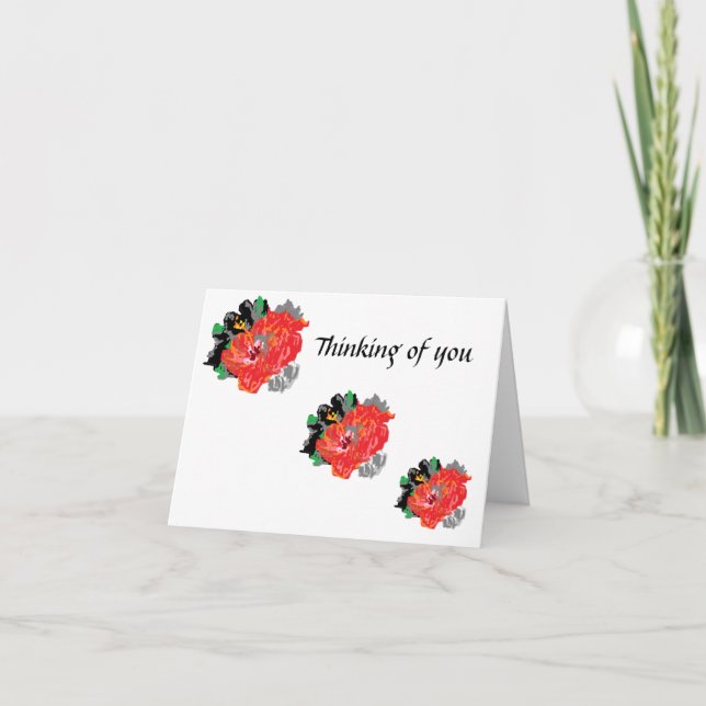 Carte de voeux Penser à vous (Devant)