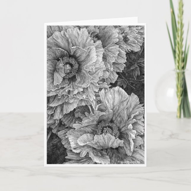 Carte de voeux Peony Pair (Devant)