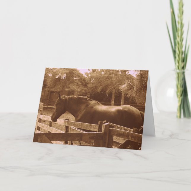 Carte de voeux Percheron (Devant)