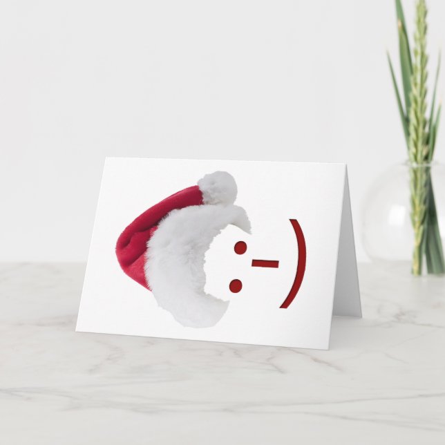 Carte de voeux père Noël Emoticon (Devant)