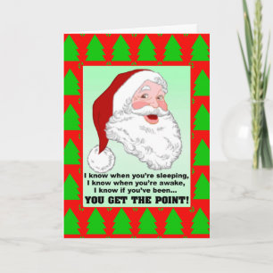 Carte de voeux père Noël Knows