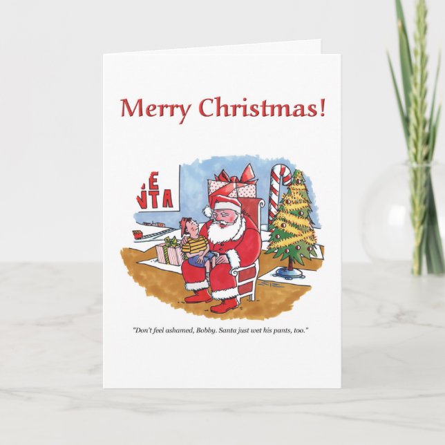 Carte de voeux père Noël Wet (Devant)