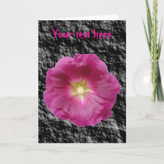 Carte de voeux personnalisable à fleurs violettes  (Devant)