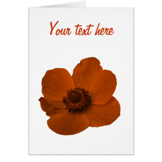 Carte de voeux personnalisable Anemone Brown