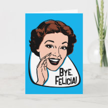Carte de voeux personnalisable Bye Felicia