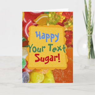 Carte de vœux personnalisable Candy