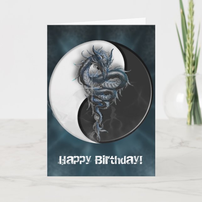 Carte de voeux personnalisable de dragon chinois (Devant)