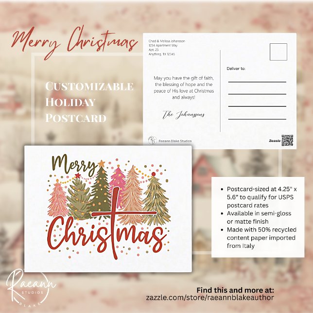 Carte de vœux personnalisable de Noël (Créateur téléchargé)