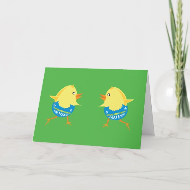 Carte de voeux personnalisable de Pâques blanc (Devant)