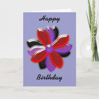Carte de voeux personnalisable Fleur Faisy brillan
