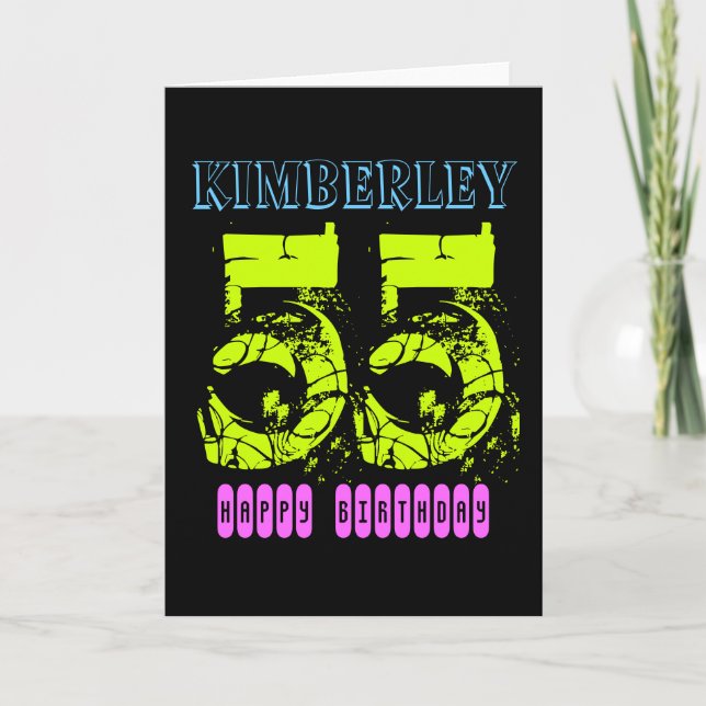 Carte de voeux personnalisée 55e anniversaire (Devant)