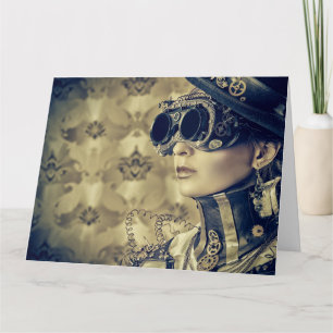 Carte de vœux personnalisée - Art Steampunk 'Regar