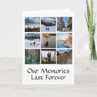 Carte de vœux personnalisée avec neuf photos en co
