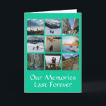 Carte de vœux personnalisée avec neuf photos en co<br><div class="desc">Cette carte de vœux attentionnée comprend neuf photos dans une disposition en grille simple avec du texte modifiable, c'est-à-dire un titre, une année ou un message en bas sur deux lignes pratiques. Cliquez sur personnaliser pour ajouter vos photos, et chaque photo trouvera sa place. C'est un cadeau merveilleux pour votre...</div>