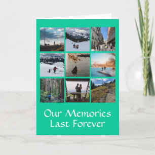Carte de vœux personnalisée avec neuf photos en co