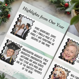 Carte de vœux personnalisée avec photo pour le Nou