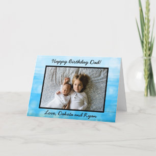 Carte de vœux personnalisée avec photo pour papa J