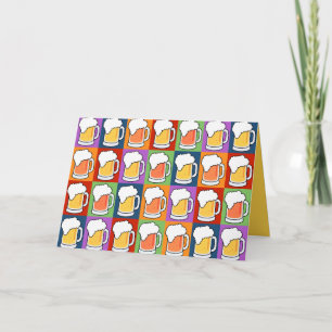 Carte de voeux personnalisée BEER Pop Art