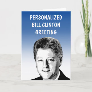 Carte de vœux personnalisée Bill Clinton