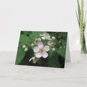 Carte de voeux personnalisée Blackberry Flowers
