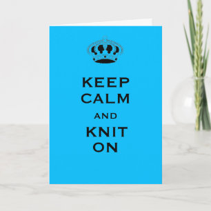 Carte de vœux personnalisée bleu ciel Keep Calm