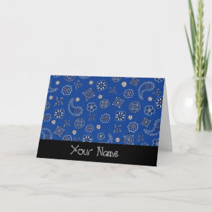 Carte de voeux personnalisée Blue Bandana