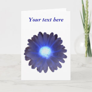 Carte de voeux personnalisée Blue Glow Marigold