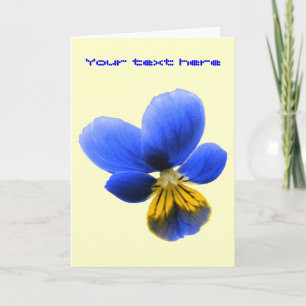 Carte de voeux personnalisée Blue Pansy