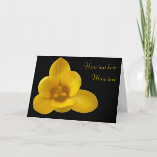 Carte de voeux personnalisée Crocus jaune