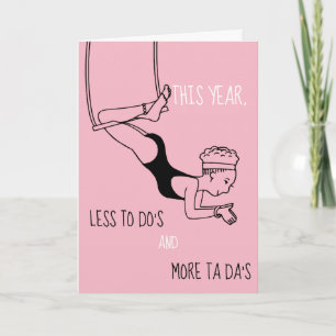 Carte de voeux personnalisée d'artiste de trapèze