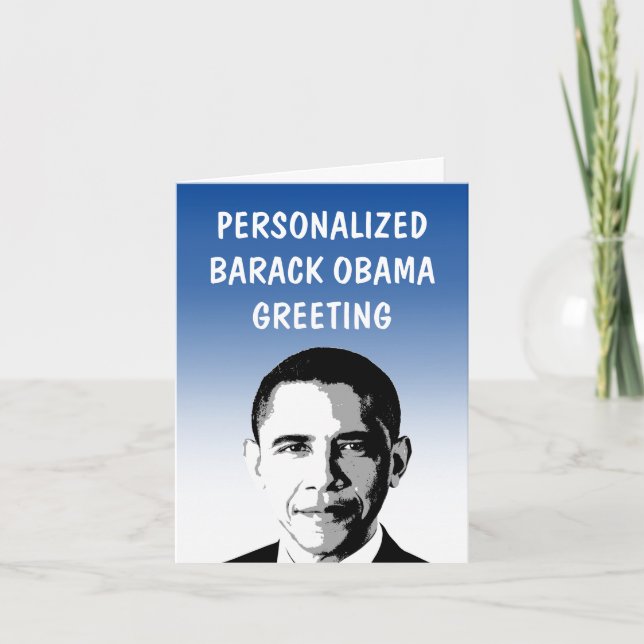 Carte de vœux personnalisée de Barack Obama (Devant)