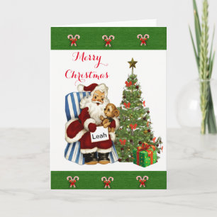 Carte de vœux personnalisée de Noël mignonne pour
