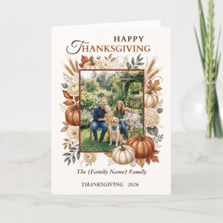 Carte de vœux personnalisée de Thanksgiving avec p