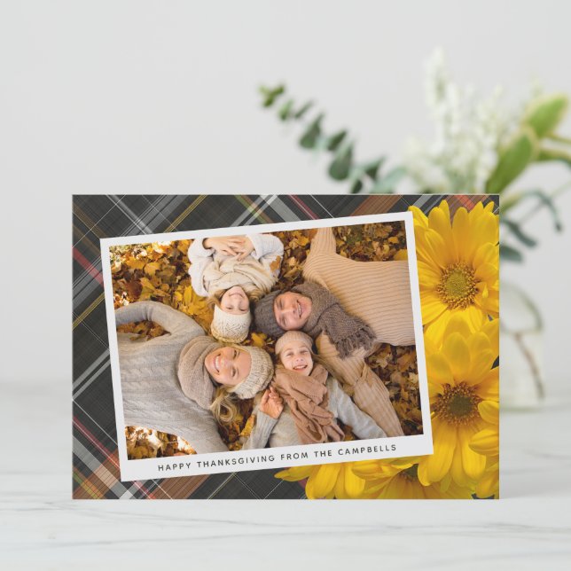 Carte de voeux personnalisée de Thanksgiving sur f (Debout devant)