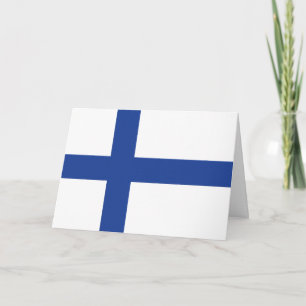 Carte de voeux personnalisée du drapeau finlandais