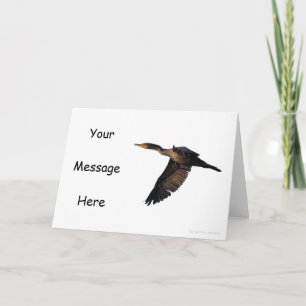 Carte de voeux personnalisée Flying Cormorant 1
