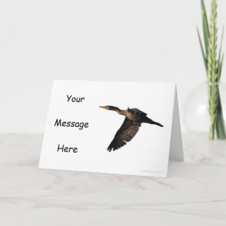 Carte de voeux personnalisée Flying Cormorant 1