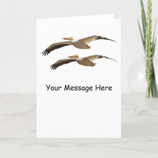 Carte de voeux personnalisée Flying Pelicans 3